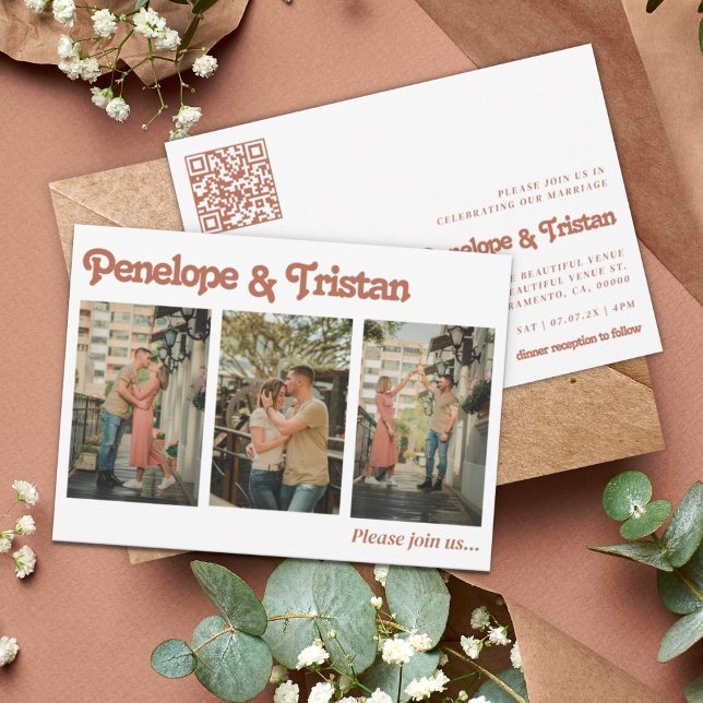 Invitación Boda de Collage de fotos sencillo y moderno (Subido por el creador)