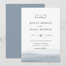 Boda de color azul de tinta azul