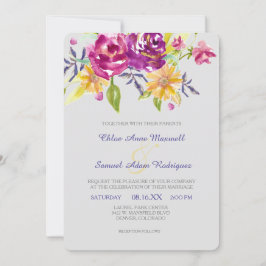 Invitación Boda de color de agua