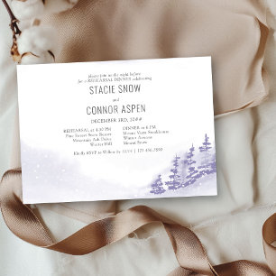 Invitación Boda de color de agua de los bosques de invierno E