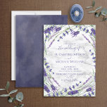 Invitación Boda de color de agua de mármol del marco botánico<br><div class="desc">Crea la invitación perfecta a la boda con este hermoso diseño de acuarela con un diseño de marco oval de lavanda y verde, con tipografía de escritura con letras a mano, una textura de acuarela de lavanda profunda al revés, y un fondo de mármol de carrera. Muchas gracias por apoyar...</div>