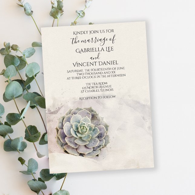 Invitación Boda de color de agua exitosa (Subido por el creador)