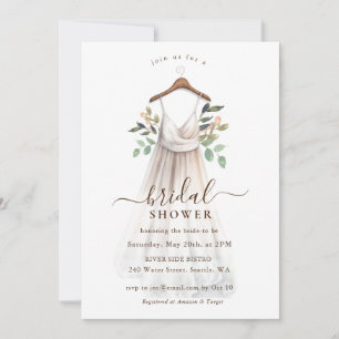 Invitación Boda de color de agua gown Bridal Shower