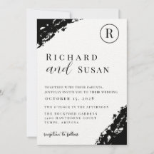 Boda de color de agua negro