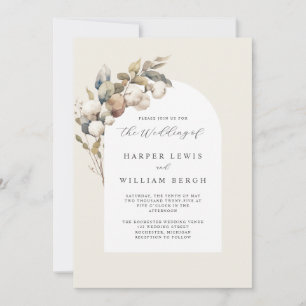 Invitación boda de color de agua suave y eucalipto