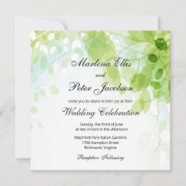 Invitación Boda de color de las hojas de primavera