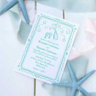 Invitación Boda de color del Personalizado de garras dibujada