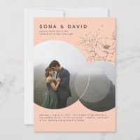 Boda de color floral Minimalista moderno