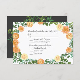 Invitación Boda de color gris oscuro con floral moderna