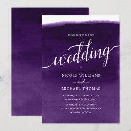 Invitación Boda de color morado