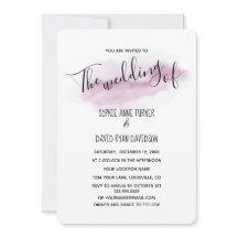 Boda de color rosa de caligrafía encantadora