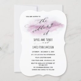 Invitación Boda de color rosa de caligrafía romántica