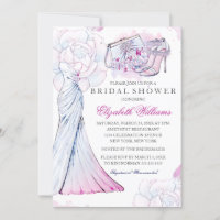 Boda de color rosa de cristal floral con ducha de