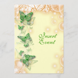 Invitación boda de compromiso de cumpleaños amarillo verde