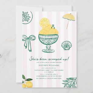 Invitación Boda de compromiso de limón recogido 