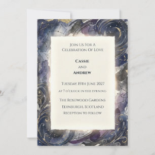 Invitación Boda de Constelación del Cielo Nocturno Celeste
