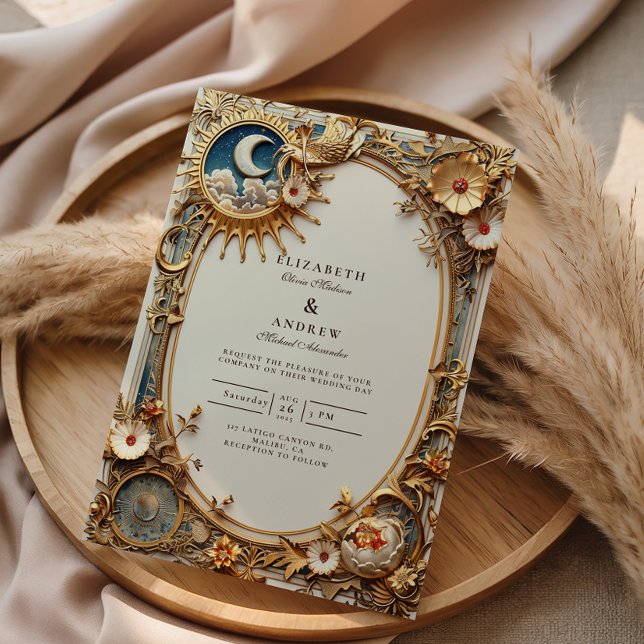 Invitación Boda de Constellación Vintage Cósmica (Subido por el creador)