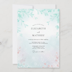 Invitación Boda de Coral Espuma de Mar