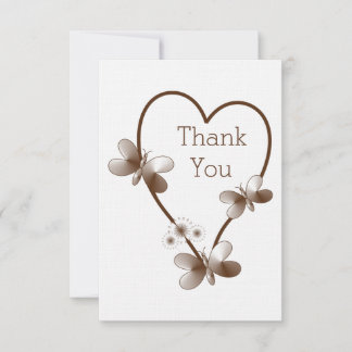 Invitación Boda De Corazón De Chocolate Y Mariposas Gracias