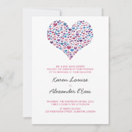 Invitación Boda de corazón dulce