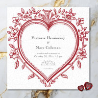 Boda de Corazón Floral Barrio Chino Elegante