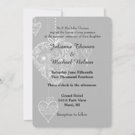Invitación Boda de Corazones Elegantes