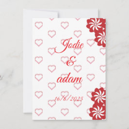 Invitación boda de corazones pequeños
