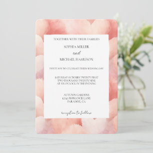Invitación Boda de Corazones Rosados Románticos