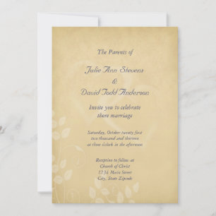 Invitación Boda de corazones vintage de color de arena