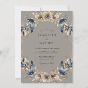 Invitación Boda de Corona de Anémona de Pizarra