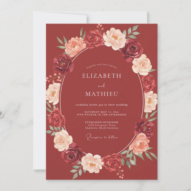 Invitación Boda de Corona de Arcilla (Anverso)
