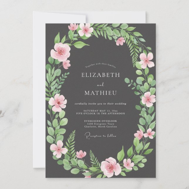 Invitación Boda de Corona de Carbón (Anverso)