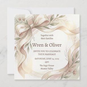 Invitación Boda de Corona de Magnolia