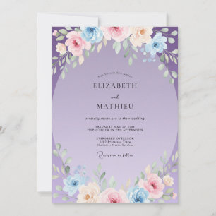 Invitación Boda de Corona de Pastel de Vinca