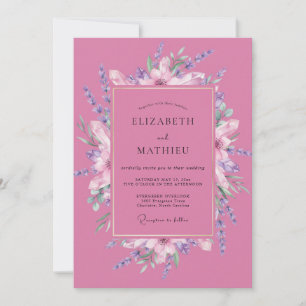 Invitación Boda de Corona de Pétalos de Orquídea