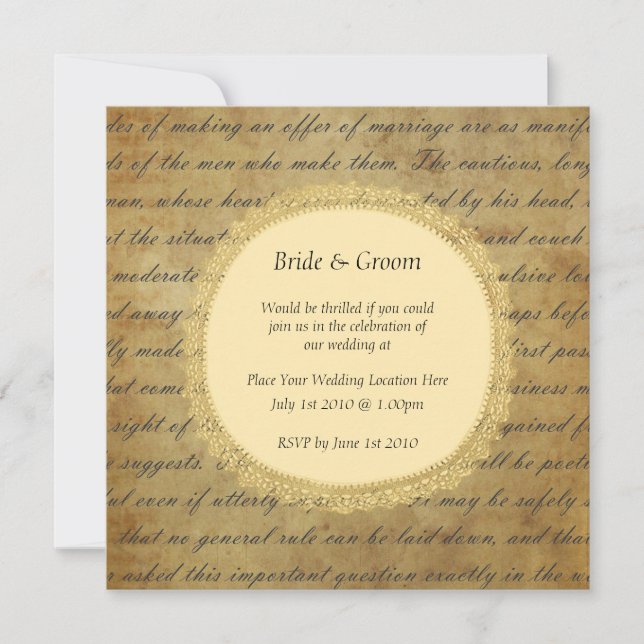 Invitación Boda de cosecha (Anverso)