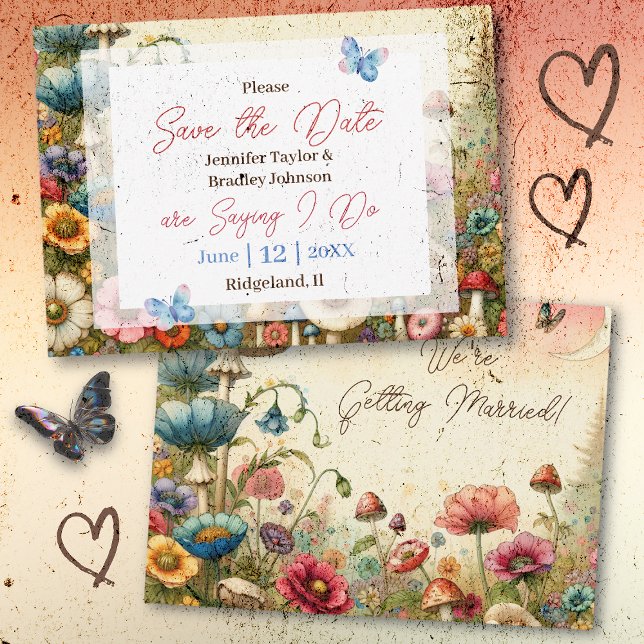 Invitación Boda de cosecha básica de bonito Guardar la fecha (Subido por el creador)