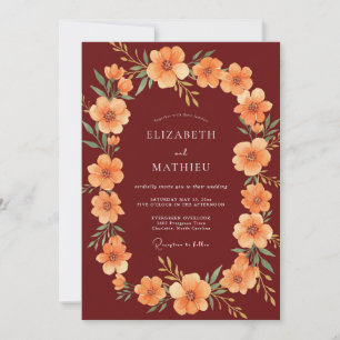 Invitación Boda de Cosecha Cautivadora de Albaricoque