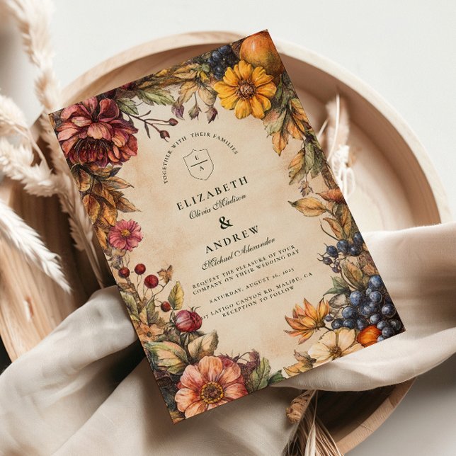 Invitación Boda de cosecha de especias de calabaza (Subido por el creador)