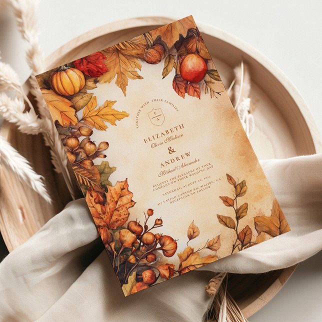 Invitación Boda de cosecha de otoño rústica (Subido por el creador)