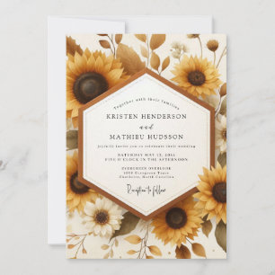 Invitación Boda de Cosecha Rústica Marigold