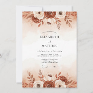 Invitación Boda de cosecha Terracotta Sunkissed