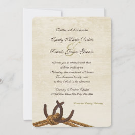 Invitación Boda de Country Rope y Horseshoes
