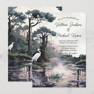 Invitación Boda de Crane Bayou de Chipre