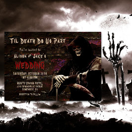 Invitación Boda de cráneo gótico