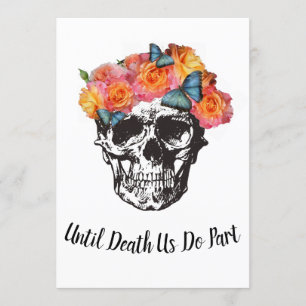 Invitación Boda de cráneos - Hasta que la muerte nos separe