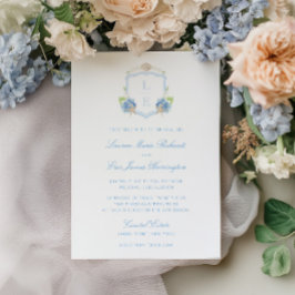 Invitación Boda de Cresta de Monograma Costero