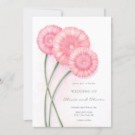 Invitación Boda de crisantemo de color