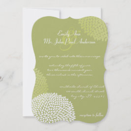 Invitación Boda de crisantemo floral lima moderna