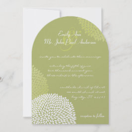 Invitación Boda de crisantemo floral lima moderna